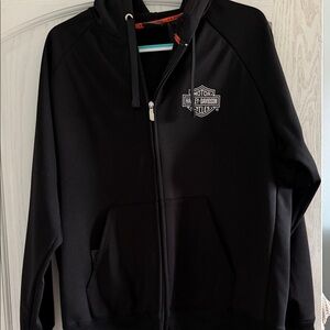 Harley-Davidson Black and White Logo Hoodie